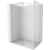 Mexen Kioto-F sprchová stena Walk-in s rámom 85 x 80 cm, priehľadná 8 mm, brúsený nikel - 800-085-202-04-97-080