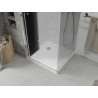 Mexen Lima skladacia sprchová kabína 100 x 100 cm, grafitová, chróm + vanička Flat, biela - 856-100-100-01-40-4010