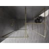 Mexen Kioto-F sprchová stena Walk-in s rámom 70 x 70 cm, transparentná 8 mm, zlatá - 800-070-202-04-50-070