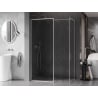 Mexen Kioto-F sprchová stena Walk-in s rámom 180 x 90 cm, transparentné 8 mm, brúsený nikel - 800-180-202-04-97-090