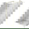Mexen Kioto-F sprchová stena Walk-in s rámom 170 x 85 cm, transparentná 8 mm, zlatá - 800-170-202-04-50-085