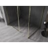 Mexen Kioto-F sprchová stena Walk-in s rámom 150 x 90 cm, transparentná 8 mm, zlatá - 800-150-202-04-50-090