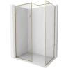 Mexen Kioto-F sprchová stena Walk-in s rámom 180 x 90 cm, transparentná 8 mm, zlatá - 800-180-202-04-50-090