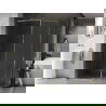 Mexen Kioto-F sprchová stena Walk-in s rámom 180 x 100 cm, transparentná 8 mm, zlatá - 800-180-202-04-50-100