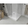 Mexen Lima skladací sprchovací kút 70 x 70 cm, transparentný, chróm + vanička Flat - 856-070-070-01-00-4010