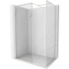 Mexen Kioto-F sprchová stena Walk-in s rámom 170 x 110 cm, transparentná 8 mm, kartáčovaný nikel - 800-170-202-04-97-110