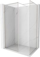 Mexen Kioto-F sprchová stena Walk-in s rámom 170 x 110 cm, transparentná 8 mm, kartáčovaný nikel - 800-170-202-04-97-110