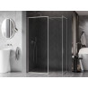 Mexen Kioto-F sprchová stena Walk-in s rámom 170 x 110 cm, transparentná 8 mm, kartáčovaný nikel - 800-170-202-04-97-110