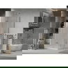 Mexen Lima Duo skladacia sprcha 80 x 80 cm, priehľadná, chróm + sprchová vanička Flat - 856-080-080-01-02-4010