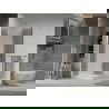 Mexen Lima Duo skladacia sprcha 80 x 80 cm, priehľadná, chróm + sprchová vanička Flat - 856-080-080-01-02-4010