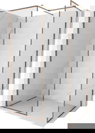 Mexen Kioto-F sprchová stena Walk-in s rámom 180 x 70 cm, transparentná 8 mm, ružové zlato - 800-180-202-04-60-070