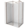 Mexen Kioto-F sprchová stena Walk-in s rámom 150 x 100 cm, transparent 8 mm, ružové zlato - 800-150-202-04-60-100