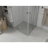 Mexen Lima Skladací sprchový kút Duo 100 x 100 cm, transparentný, chrómový - 856-100-100-02-00