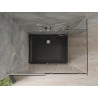 Mexen Omega sprchový kút posuvný 100 x 80 cm, transparentný, chróm + vanička Flat, čierny - 825-100-080-01-00-4070