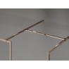 Mexen Kioto-F sprchová stena Walk-in s rámom 135 x 120 cm, transparentná 8 mm, ružové zlato - 800-135-202-04-60-120