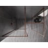 Mexen Kioto-F sprchová stena Walk-in s rámom 160 x 120 cm, priehľadná 8 mm, ružové zlato - 800-160-202-04-60-120