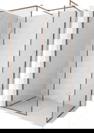 Mexen Kioto-F sprchová stena Walk-in s rámom 180 x 120 cm, transparentné 8 mm, ružové zlato - 800-180-202-04-60-120