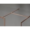 Mexen Kioto-F sprchová stena Walk-in s rámom 180 x 90 cm, priehľadná 8 mm, brúsená meď - 800-180-202-04-65-090