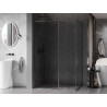 Mexen Kioto-F sprchová stena Walk-in s rámom 125 x 80 cm, transparentná 8 mm, brúsená gun gray - 800-125-202-04-66-080