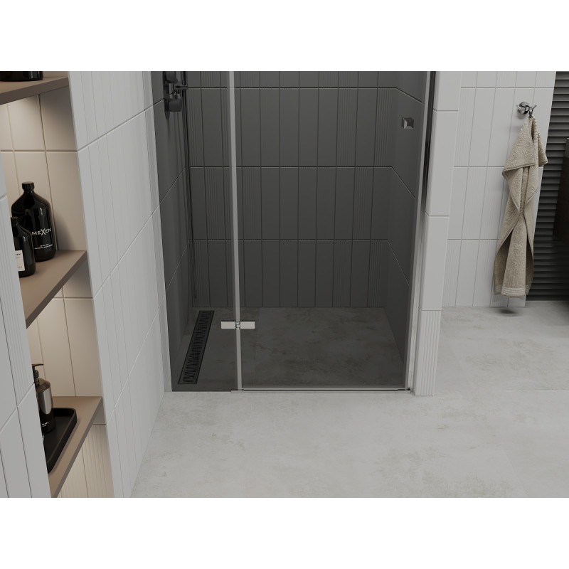 Mexen Roma sprchové dvere výklopné 70 cm, grafit, chróm - 854-070-000-01-40