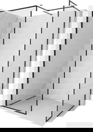 Mexen Kioto-F sprchová stena Walk-in s rámom 100 x 90 cm, priehľadná 8 mm, čierna - 800-100-202-04-70-090