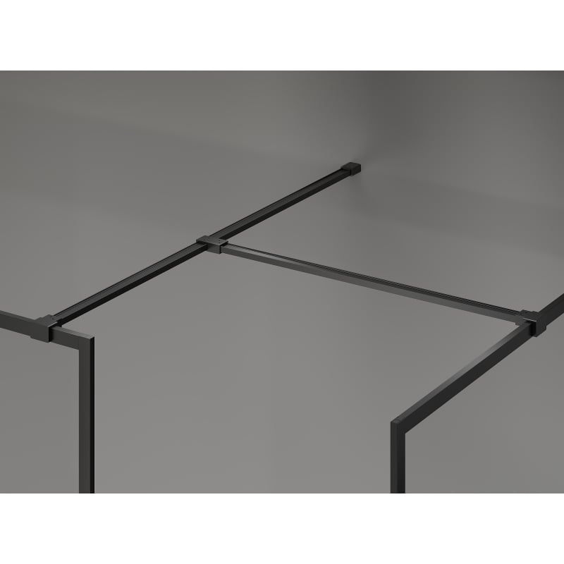 Mexen Kioto-F sprchová stena Walk-in s rámom 170 x 105 cm, transparentná 8 mm, čierna - 800-170-202-04-70-105