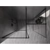 Mexen Kioto-F Walk-in sprchová stena s rámom 130 x 115 cm, transparentná 8 mm, čierna - 800-130-202-04-70-115