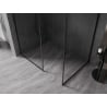 Mexen Kioto-F sprchová stena Walk-in s rámom 160 x 120 cm, transparentný 8 mm, čierny - 800-160-202-04-70-120