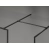 Mexen Kioto-F sprchová stena Walk-in s rámom 160 x 120 cm, transparentný 8 mm, čierny - 800-160-202-04-70-120