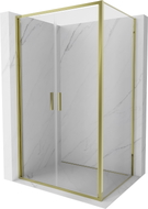 Mexen Exo-B Duo sprchová kabína otváracia 80 x 70 cm, číra, zlatá - 814-080-070-50-00
