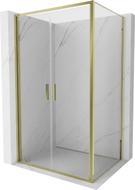 Mexen Exo-B Duo otváracia sprchová kabína 70 x 80 cm, priehľadná, zlatá - 814-070-080-50-00