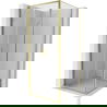 Mexen Exo sprchový kút otvárací 90 x 90 cm, transparentný, zlatý - 814-090-090-50-00