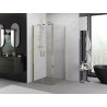 Mexen Exo-B Duo sprchová kabína ohýbateľná 90 x 90 cm, priehľadná, zlatá - 814-090-090-50-00