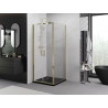 Mexen Exo-B Duo sprchová kabína ohýbateľná 90 x 90 cm, priehľadná, zlatá - 814-090-090-50-00