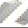 Mexen Exo sprchový kút výklopný 100 x 90 cm, transparentný, zlatý - 814-100-090-50-00