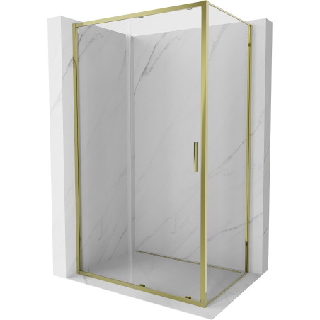 Mexen Exo-S posuvná sprchová kabína 110 x 70 cm, priehľadná, zlatá - 8151-110-070-50-00