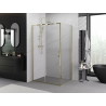 Mexen Exo-S posuvná sprchová kabína 140 x 70 cm, priehľadná, zlatá - 8151-140-070-50-00