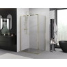 Mexen Exo-S posuvná sprchová kabína 140 x 70 cm, priehľadná, zlatá - 8151-140-070-50-00