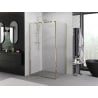 Mexen Exo sprchový kút s výklopnými dverami 130 x 75 cm, číry, zlatý - 819-130-075-50-00