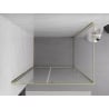 Mexen Exo sprchový kút s výklopnými dverami 130 x 75 cm, číry, zlatý - 819-130-075-50-00