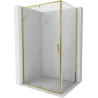 Mexen Exo-R sprchovací kút s krídlom 115 x 80 cm, priehľadný, zlatý - 819-115-080-50-00
