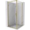 Mexen Exo-R sklopná sprchová kabína 90 x 90 cm, transparentná, zlatá - 819-090-090-50-00