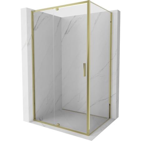 Mexen Exo sprchovací kút otvárací 95 x 90 cm, transparentný, zlatý - 819-095-090-50-00