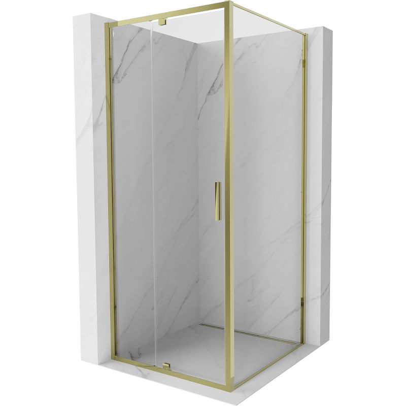 Mexen Exo sprchový kút 95 x 95 cm, transparentný, zlatý - 819-095-095-50-00