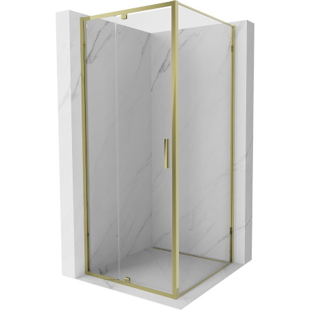 Mexen Exo-R sprchová kútová kabína 95 x 95 cm, transparentná, zlatá - 819-095-095-50-00