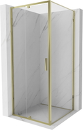 Mexen Exo-R sprchová kútová kabína 95 x 95 cm, transparentná, zlatá - 819-095-095-50-00