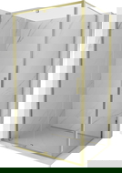 Mexen Exo sprchový kút otvárací 155 x 100 cm, transparentný, zlatý - 819-155-100-50-00