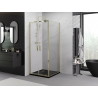Mexen Exo-BR Duo sprchový kút s výklopnými dverami 70 x 70 cm, priehľadný, zlatý - 8182-070-070-50-00