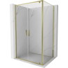 Mexen Exo-BR Duo sprchovací kút otvárací 80 x 70 cm, priehľadný, zlatý - 8182-080-070-50-00