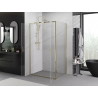 Mexen Exo-BR Duo otvárateľný sprchový kút 70 x 85 cm, transparentný, zlatý - 8182-070-085-50-00